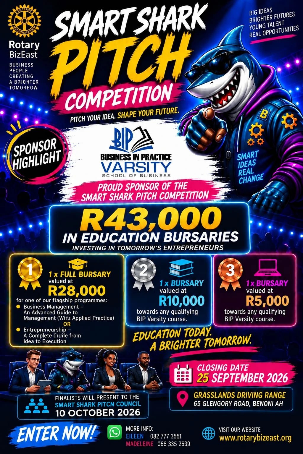 Smart Shark Pitch Competition: BIP Varsity R43,000 in education bursaries